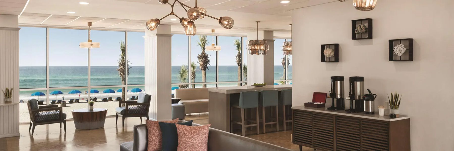 The lobby of Radisson Beachfront Hotel - Panama City Beach- Florida
